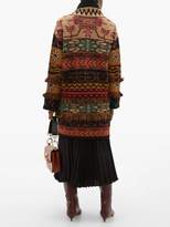 Thumbnail for your product : Etro Patchwork Fringed Jacquard Cardigan - Womens - Brown Multi