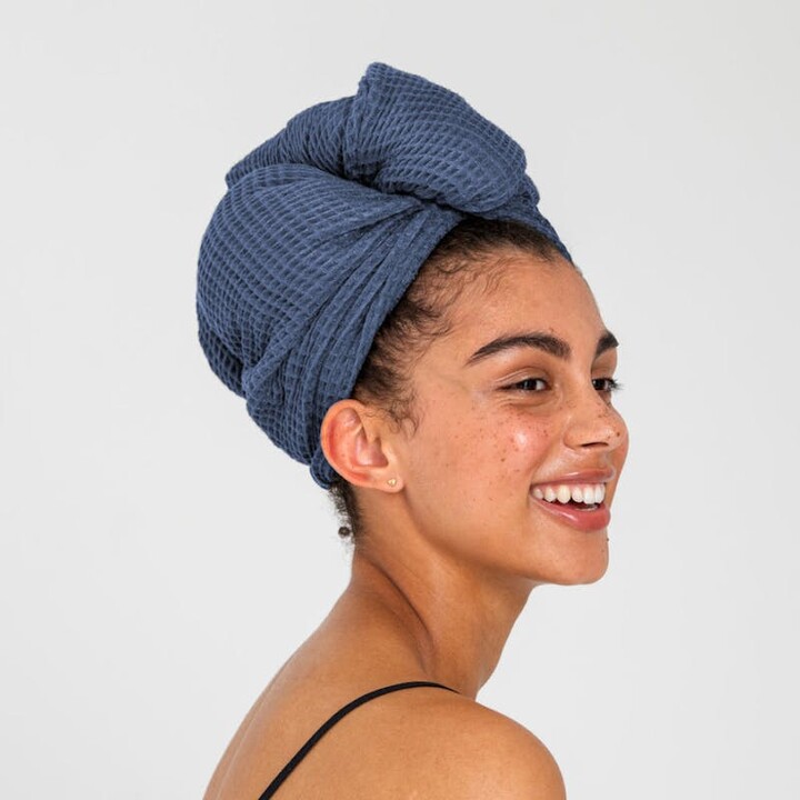 ettitude Waffle Hair Towel Blue ShopStyle