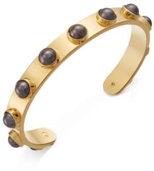 Kate Spade Gold-Tone Imitation Pearl Studded Cuff Bracelet
