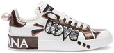 Thumbnail for your product : Dolce & Gabbana Portofino Love patch sneakers