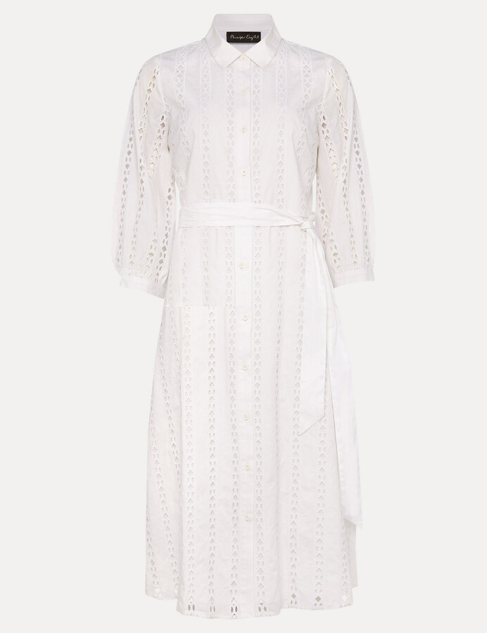 Marks and Spencer Pure Cotton Broderie Shirt Dress - ShopStyle