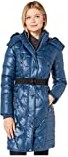 Andrew Marc Women's Plymouth Belted Down Jacket with Faux Fur Removable Hood