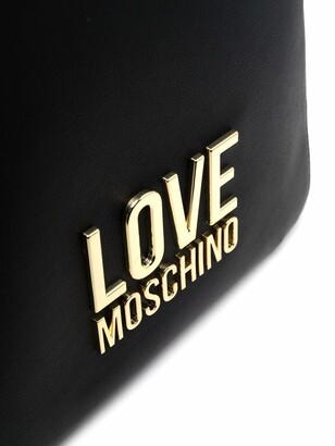 Love Moschino Logo-Lettered Grained Backpack