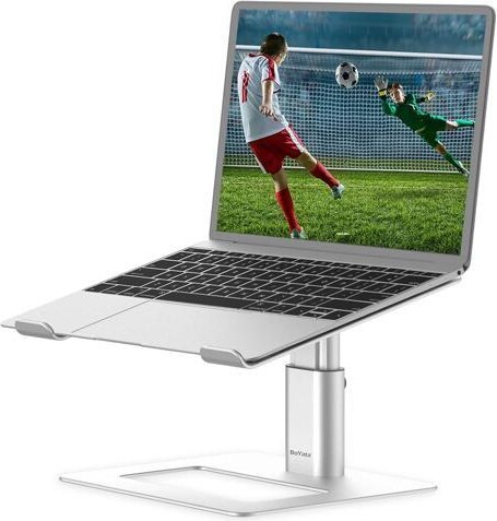 WOOJONG BoYata Laptop Stand, Ergonomic Aluminum Height Adjustable Computer Stand Laptop Riser Holder for Desk, Compatible with MacBook Pro/Air, Dell,...