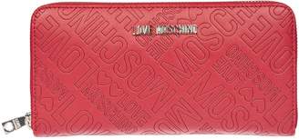 Love Moschino Embossed Logo Zip Around Wallet
