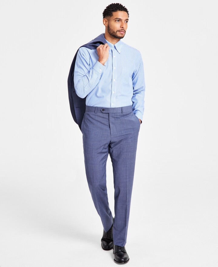 Brooks Brothers B by Men's Classic-Fit Wool Blend Suit Separates Pant