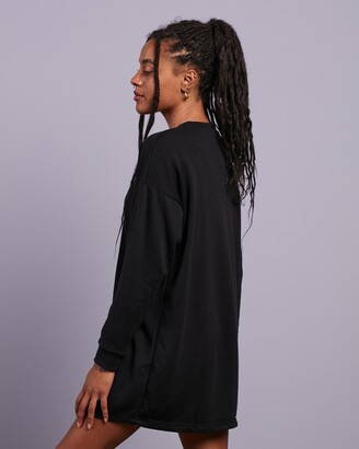 Missguided Women's Black Mini Dresses - Oversized Sweater Dress - Size 10 at The Iconic