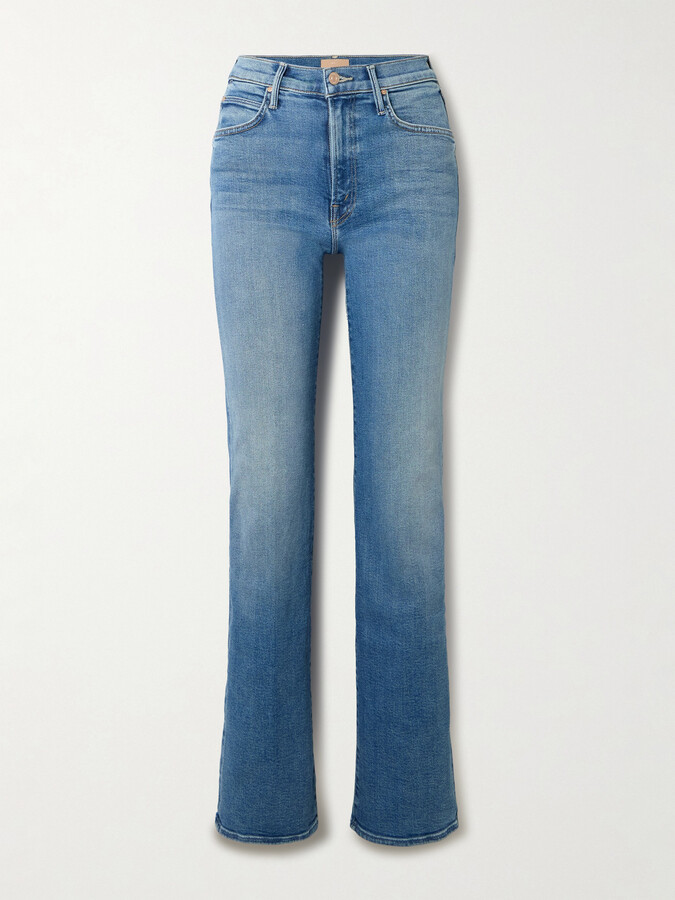 Mother The Kick It High-rise Straight-leg Jeans - Blue