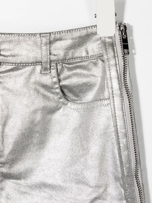 Givenchy Kids Metallic-Effect Mini Skirt
