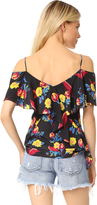 Thumbnail for your product : Diane von Furstenberg V Neck Ruffle Front Blouse