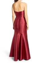 Thumbnail for your product : Alfred Sung Strapless Satin Trumpet Gown
