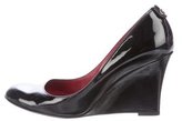 Thumbnail for your product : Gucci Patent Leather GG Wedges