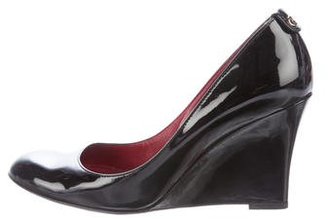 Gucci Patent Leather GG Wedges