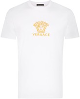 Thumbnail for your product : Versace embroidered medusa logo cotton T-shirt