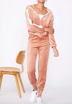 Thumbnail for your product : Monrow Velour High Waist Vintage Sweatpant in Dry Rose/Natural