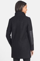 Thumbnail for your product : Vince Camuto Faux Leather Trim Stand Collar Coat