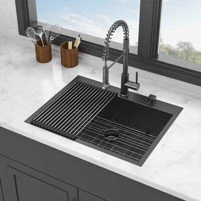 weixunguang Gunmetal Black Drop In Kitchen Sink 28 X 22 X 10\