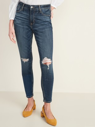 Old Navy High-Waisted Rockstar Distressed Super Skinny Jeans For Women -  ShopStyle