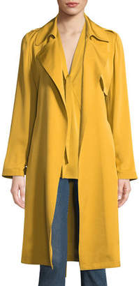 Theory Silk Belted Trench Coat