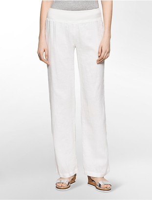 Calvin Klein Linen Pull-On Pants