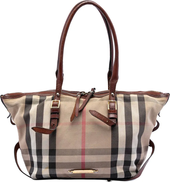 Burberry Pre-Owned 2000-2017 Small House Check Canvas Bridle Salisbury tote bag
