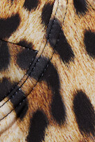 Thumbnail for your product : Moschino Embellished Leopard-print Bikini Top