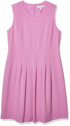 Lark & Ro Women's Sleeveless Fit and Flare Dress with Seaming