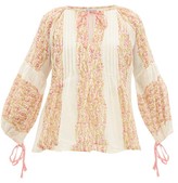 Thumbnail for your product : D'Ascoli Meadow Floral-print Cotton Blouse - Pink
