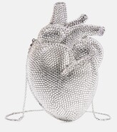 Thumbnail for your product : Gucci Crystal-embellished heart clutch