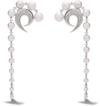 TASAKI 18kt white gold Atelier Cove diamond earrings