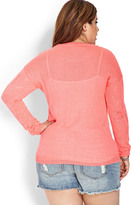Thumbnail for your product : Forever 21 FOREVER 21+ Open-Knit Cutout Sweater
