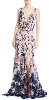 Marchesa Notte Embroidered 3D 