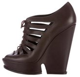 Thumbnail for your product : Saint Laurent Lace-Up Tribtoo 105 Wedges