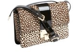 Thumbnail for your product : Jimmy Choo brown and beige animal print pony hair 'Rebel' shoulder bag