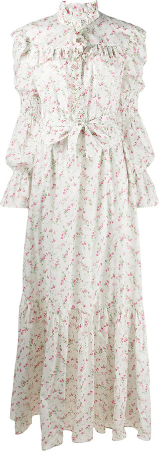 Philosophy di Lorenzo Serafini Floral Ruffle Maxi Dress