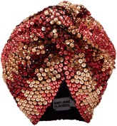 Thumbnail for your product : MaryJane Claverol Ginevra sequin-embellished headwrap cap