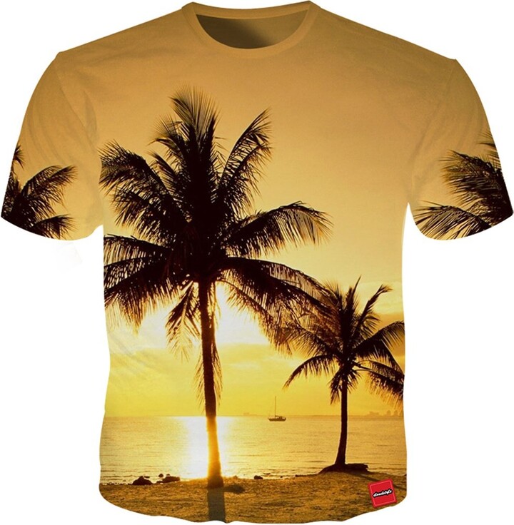 Sliktaa Mens Casual Shirt Funky 3D Short Sleeve Colourful Hawaiian