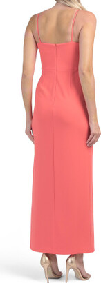 Xscape Evenings Made In Usa Twist Front Gown With Cut Out Detail
