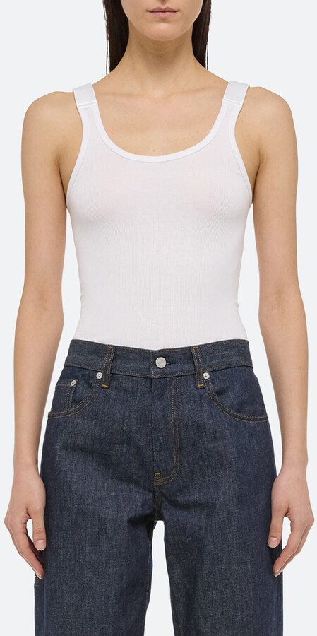 Helmut Lang Scoop Neck Rib Tank