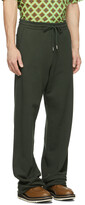 Thumbnail for your product : Dries Van Noten Green French Terry Wide-Leg Lounge Pants