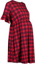 Thumbnail for your product : boohoo Maternity Check Smock Dress