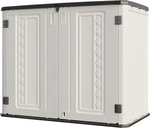 Decksplore 190 Gallons Resin Horizontal Storage Cabinet With Floor And Double Doors