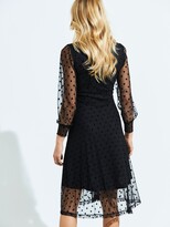 Thumbnail for your product : Sosandar Spot Mesh Dress, Black