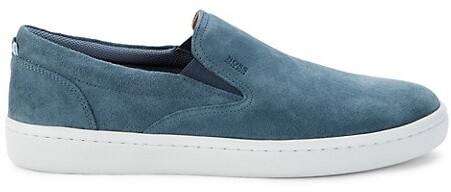 Boss Hugo Boss Ribeira Suede Slip-On Sneakers - ShopStyle