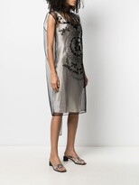 Thumbnail for your product : Acne Studios Semi-Sheer Logo Embroidered Shift Dress