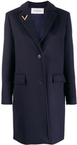 Thumbnail for your product : Valentino V pin single-breasted coat