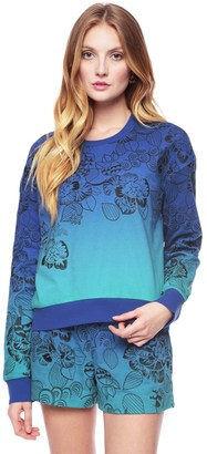 Juicy Couture Amazon Floral Embroidered Ombre Pullover
