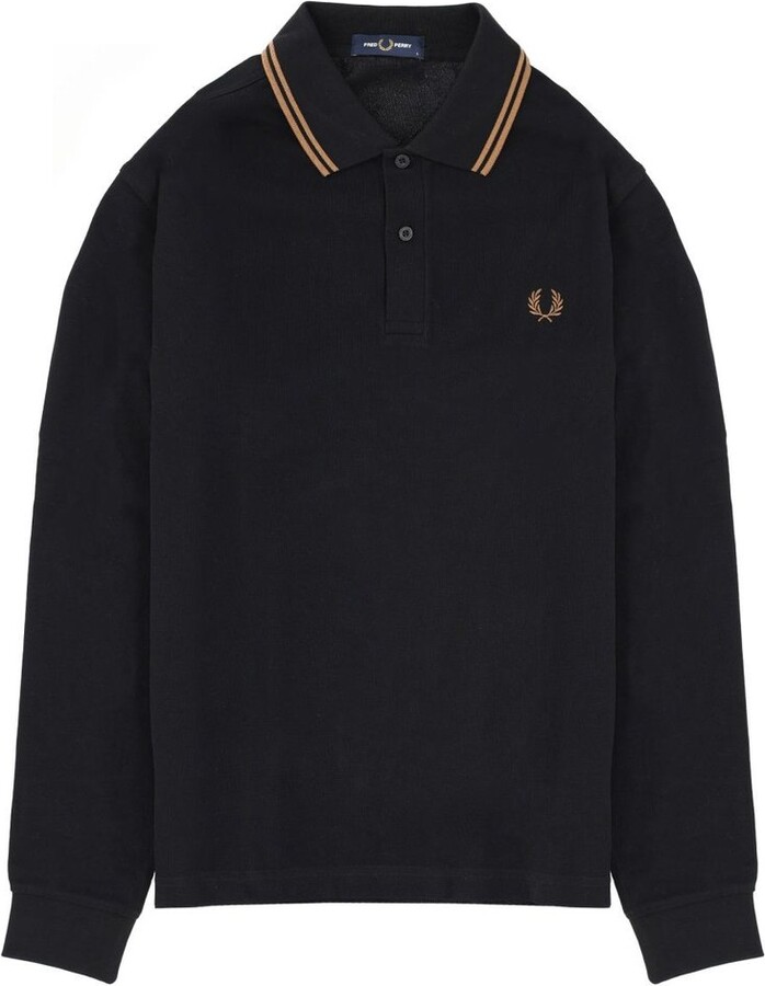 Fred Perry Twin Tipped Long Sleeve Polo Shirt