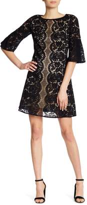 Gabby Skye Bell Sleeve Lace Dress