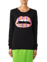 Thumbnail for your product : Markus Lupfer Lara sequinned-lips sweater